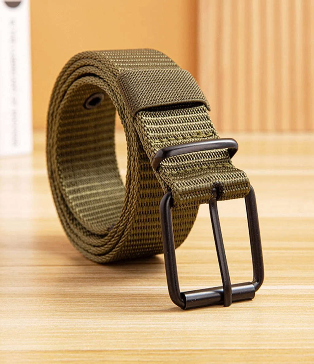 Belts & Belt Buckles Nylon Mens PinBuckle Belt (ARMY GREEN) for sale